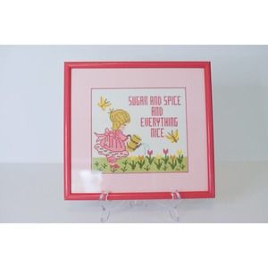 Sugar, Spice, & Everything Nice Cross Stitch - Pink Artwork